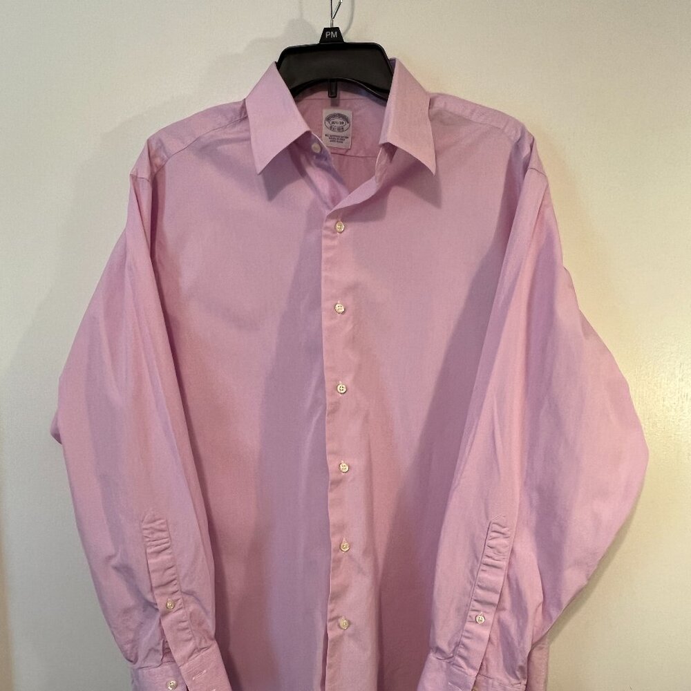 Men's Brook Brothers Dress Shirt, Size 16 1/2, 34, Egyptian Cotton